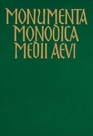 Monumenta Mondica Medii Aevi, Subsidia Vol. V Study Scores sheet music cover